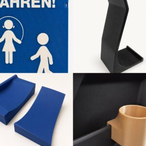 Auswahl tatsächlich gefertigter RR-3D-Produkte aus den Bereichen Schilder, Halterungen und Fahrzeuglösungen.